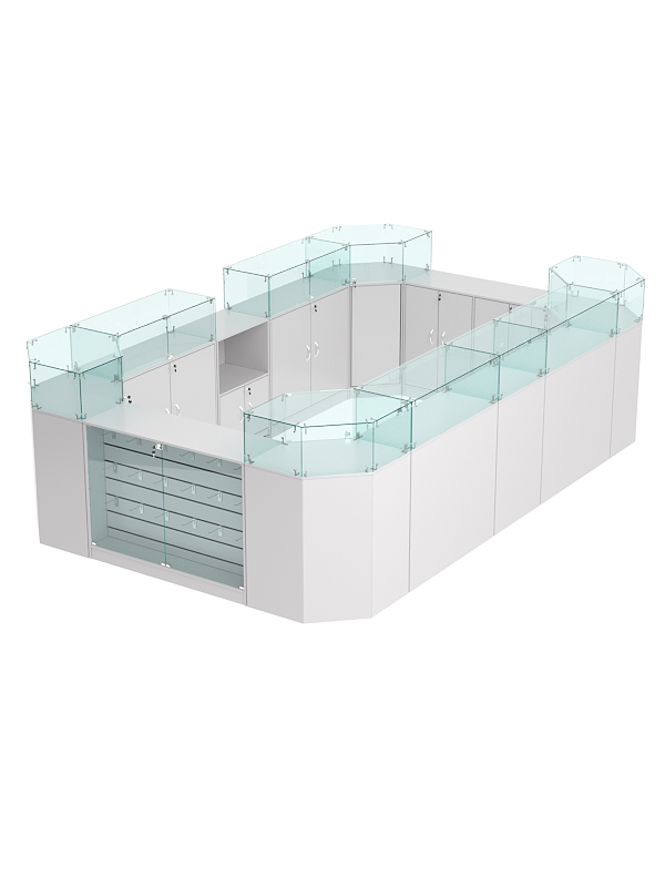 Торговый островок для кожгалантереи ВАЛЕНТИНО №1, Серый