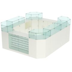 Торговый островок для кожгалантереи ВАЛЕНТИНО №2, Белый