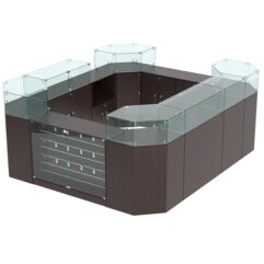 Торговый островок для кожгалантереи ВАЛЕНТИНО №2, Дуб Венге