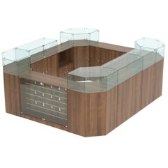 Торговый островок для кожгалантереи ВАЛЕНТИНО №2, Орех