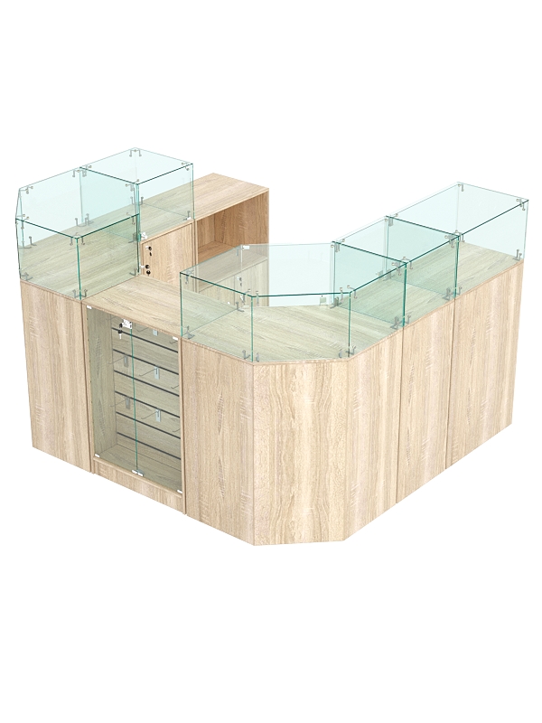 Торговый островок для кожгалантереи ВАЛЕНТИНО №6, Дуб Сонома