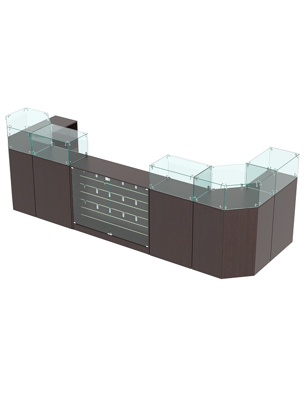 Торговый островок для кожгалантереи ВАЛЕНТИНО №7, Дуб Венге