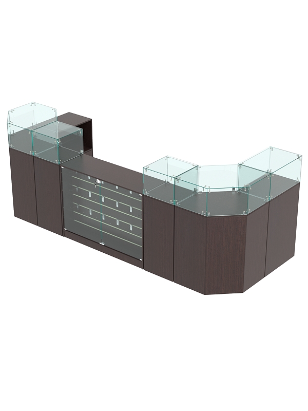 Торговый островок для кожгалантереи ВАЛЕНТИНО №9, Дуб Венге