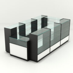 Торговый островок для чая и кофе АРАБИКА №1, Черный+Белый