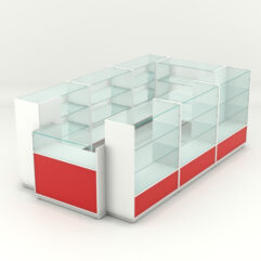 Торговый островок для чая и кофе АРАБИКА №1, Белый + красный