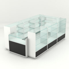 Торговый островок для чая и кофе АРАБИКА №1, Белый+Черный