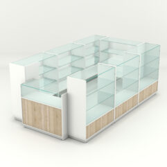 Торговый островок для чая и кофе АРАБИКА №1, Белый + Дуб Сонома