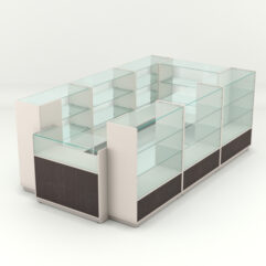 Торговый островок для чая и кофе АРАБИКА №1, Крем Вайс + Дуб Венге