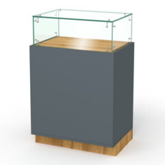 Прилавок для ювелирных изделий ГОЛДЕН №2, Темно-серый и Дуб Золотистый