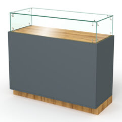 Прилавок для ювелирных изделий ГОЛДЕН №3, Темно-серый и Дуб Золотистый