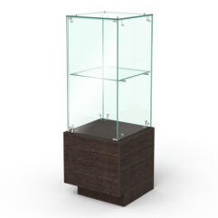 Прилавок для ювелирных изделий ГОЛДЕН №4 угловой левосторонний, Дуб Венге