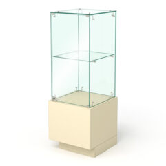 Прилавок для ювелирных изделий ГОЛДЕН №4 угловой левосторонний, Крем Вайс