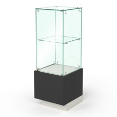 Прилавок для ювелирных изделий ГОЛДЕН №4 угловой левосторонний, Черный и Белый