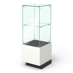 Прилавок для ювелирных изделий ГОЛДЕН №4 угловой левосторонний, Белый и Черный