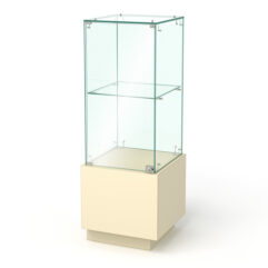 Прилавок для ювелирных изделий ГОЛДЕН №4 угловой правосторонний, Крем Вайс