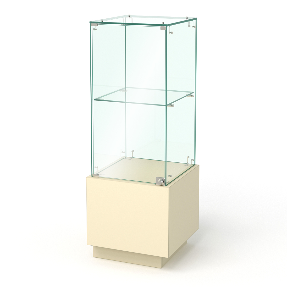 Прилавок для ювелирных изделий ГОЛДЕН №4 угловой правосторонний, Крем Вайс