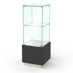 Прилавок для ювелирных изделий ГОЛДЕН №4 угловой правосторонний, Черный и Белый