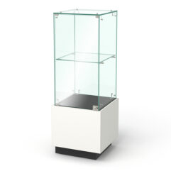 Прилавок для ювелирных изделий ГОЛДЕН №4 угловой правосторонний, Белый и Черный