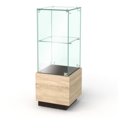 Прилавок для ювелирных изделий ГОЛДЕН №4 угловой правосторонний, Дуб Сонома + Дуб Венге