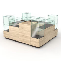 Торговый островок для ювелирных изделий ГОЛДЕН №1, Дуб Сонома + Дуб Венге