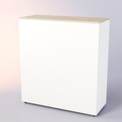 Прилавок ЛОРНЕТ №4 выкатной, Белый + Дуб Сонома