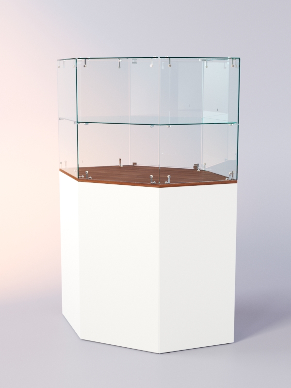 Прилавок ЛОРНЕТ №5, Белый + Орех