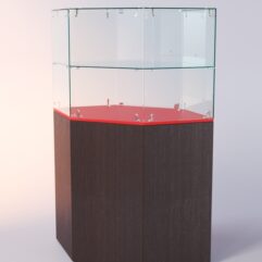 Прилавок ЛОРНЕТ №5, Дуб Венге + Красный