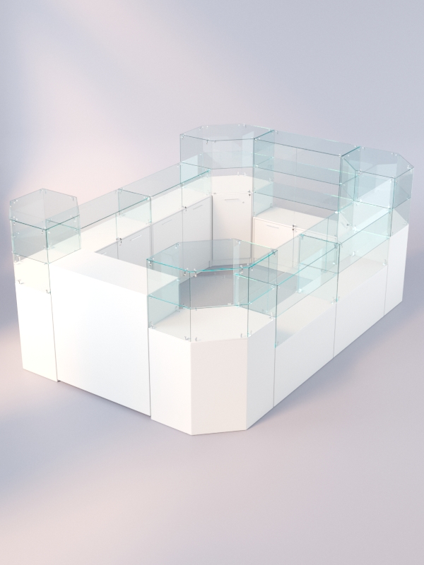 Комплект прилавков ЛОРНЕТ №1, Белый