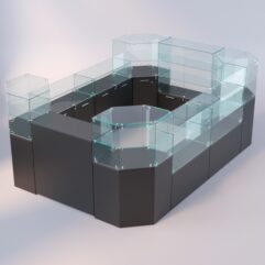 Комплект прилавков ЛОРНЕТ №1, Черный