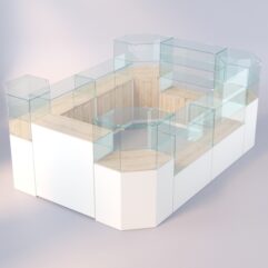 Комплект прилавков ЛОРНЕТ №1, Белый + Дуб Сонома