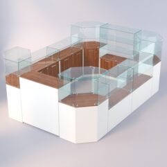 Комплект прилавков ЛОРНЕТ №1, Белый + Орех