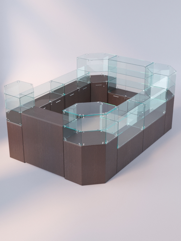 Комплект прилавков ЛОРНЕТ №1, Дуб Венге