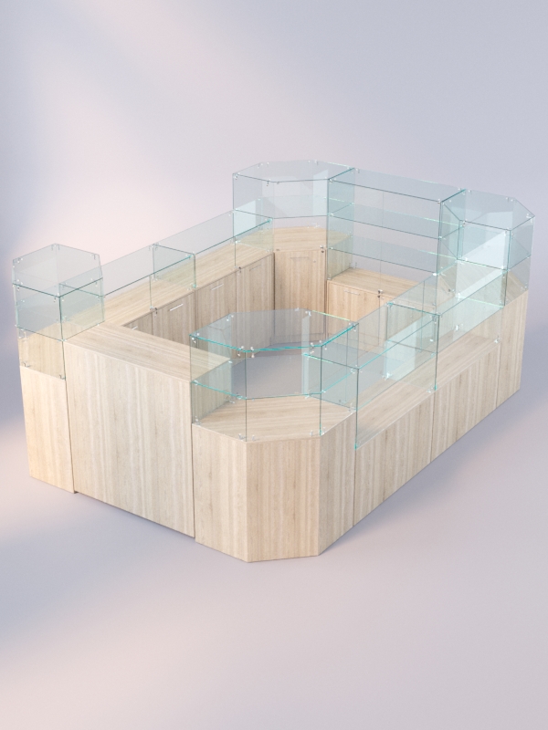 Комплект прилавков ЛОРНЕТ №1, Дуб Сонома