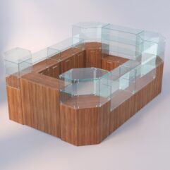 Комплект прилавков ЛОРНЕТ №1, Орех