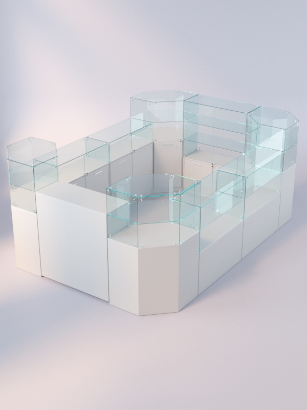 Комплект прилавков ЛОРНЕТ №1, Серый