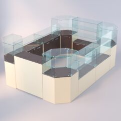 Комплект прилавков ЛОРНЕТ №1, Крем Вайс + Дуб Венге