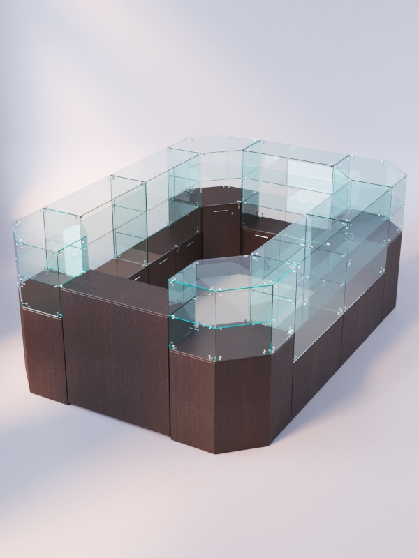 Комплект прилавков ЛОРНЕТ №2, Дуб Венге