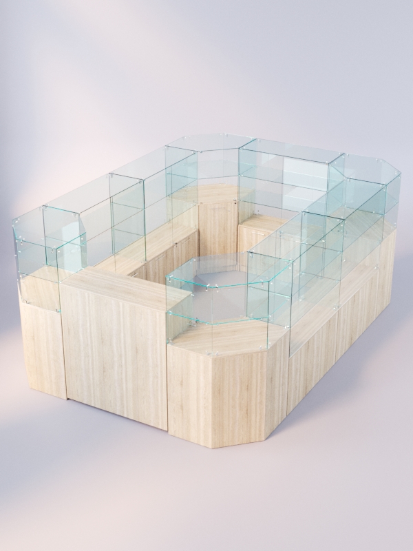 Комплект прилавков ЛОРНЕТ №2, Дуб Сонома