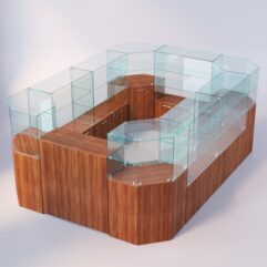 Комплект прилавков ЛОРНЕТ №2, Орех