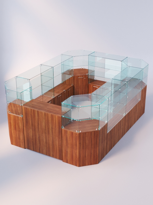 Комплект прилавков ЛОРНЕТ №2, Орех