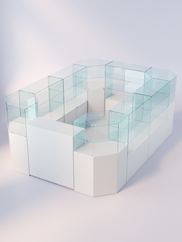 Комплект прилавков ЛОРНЕТ №2, Серый