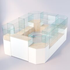 Комплект прилавков ЛОРНЕТ №2, Белый + Дуб Сонома