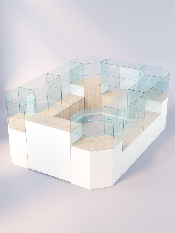 Комплект прилавков ЛОРНЕТ №2, Белый + Дуб Сонома