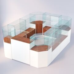 Комплект прилавков ЛОРНЕТ №2, Белый + Орех