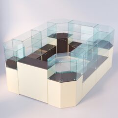 Комплект прилавков ЛОРНЕТ №2, Крем Вайс + Дуб Венге