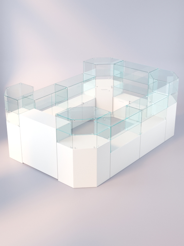 Комплект прилавков ЛОРНЕТ №3, Белый