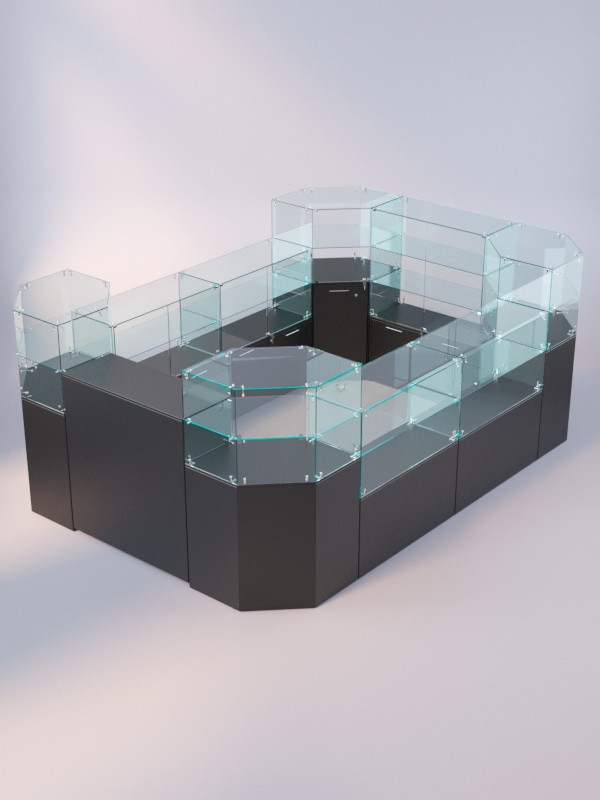 Комплект прилавков ЛОРНЕТ №3, Черный