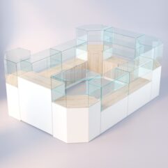 Комплект прилавков ЛОРНЕТ №3, Белый + Дуб Сонома