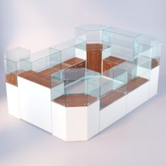 Комплект прилавков ЛОРНЕТ №3, Белый + Орех