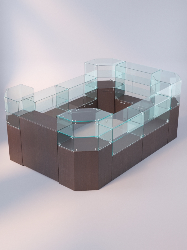 Комплект прилавков ЛОРНЕТ №3, Дуб Венге